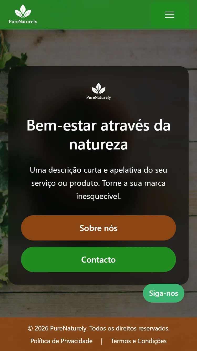 PureNaturely - Home Mobile